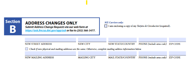 Submit Address Change